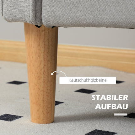 2-Sitzer Polstersofa mit Stauraum – Samt-Optik