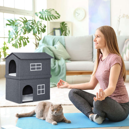 2-stöckiges Katzenhaus für drinnen