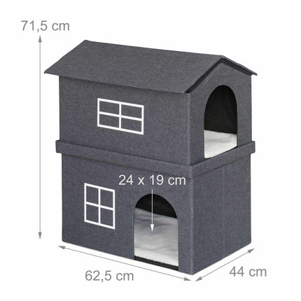2-stöckiges Katzenhaus für drinnen