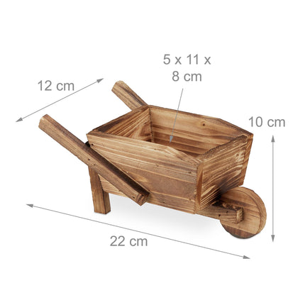 2x Dekorative Holz-Pflanzgefäße