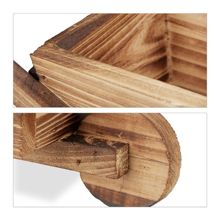 2x Dekorative Holz-Pflanzgefäße