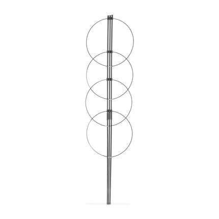 2x Pflanzenstützen mit Ringen, 120 cm
