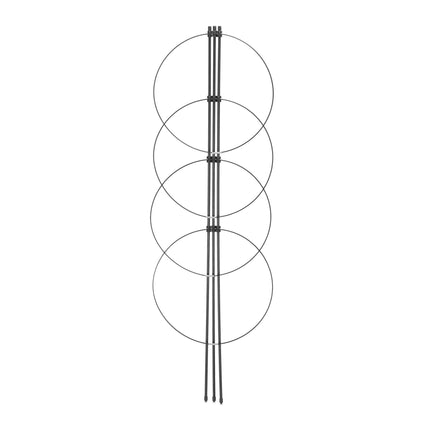 2er-Set Pflanzenstützen mit Ringen, 90 cm
