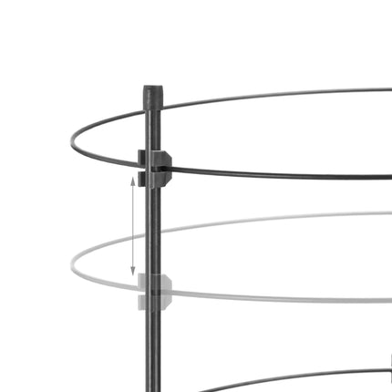 2er-Set Pflanzenstützen mit Ringen, 90 cm