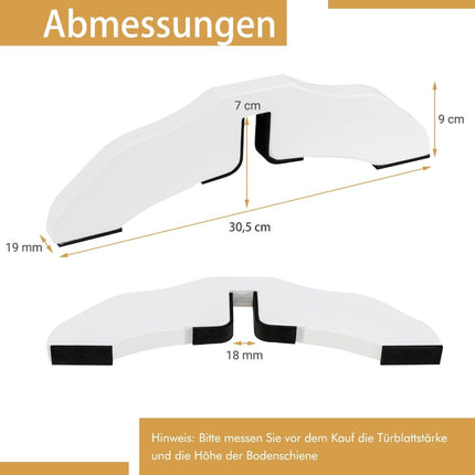 2 x pinewood support feet for dog barriers 2 cm grid feet for protective gates white