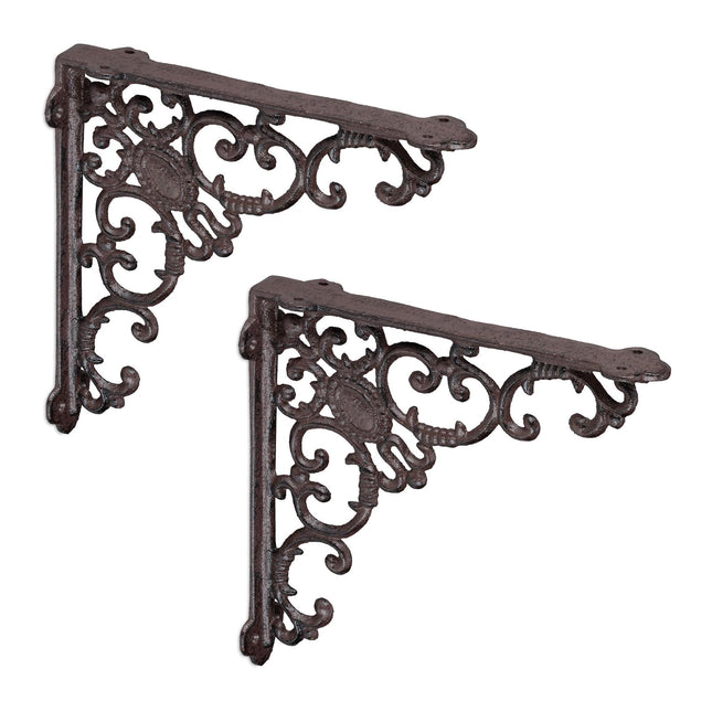 2x shelf bracket forged in cast iron