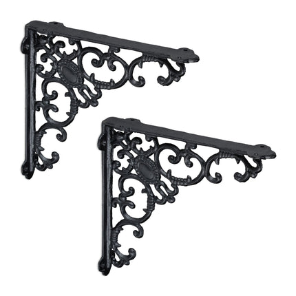 2x supports d'étagère forgés en fonte
