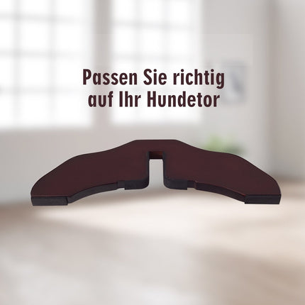 2 x support feet pinewood for dog barrier 2 cm grid feet for protective gate brown