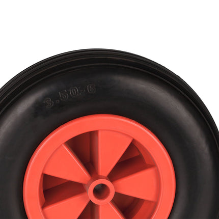 2x Schubkarrenräder 3.50-6 in schwarz/rot