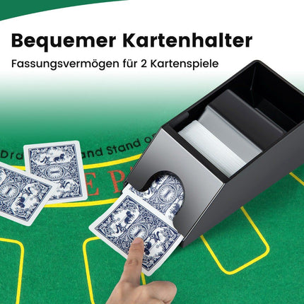 300-teiliges Pokerset mit Koffer, Kartenmischgerät, 2 Decks