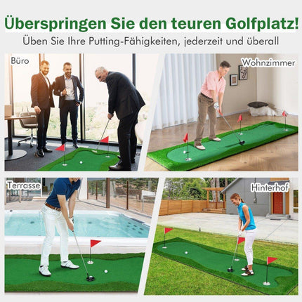Tapis de golf 300 x 100 cm avec gazon artificiel pour entraînement à domicile