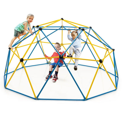 305 cm große Kletterkuppel mit Schaukel Blau &amp; Gelb &amp; Grün