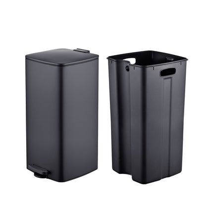 30L Abfalleimer Schwarz mit Soft-Close-Deckel