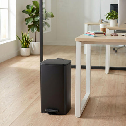 30L Abfalleimer Schwarz mit Soft-Close-Deckel
