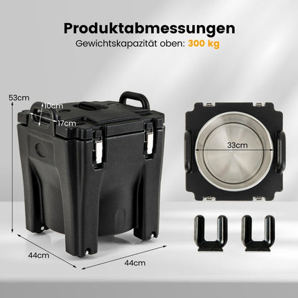 30L Insulated Food Container with Wheels and Brakes