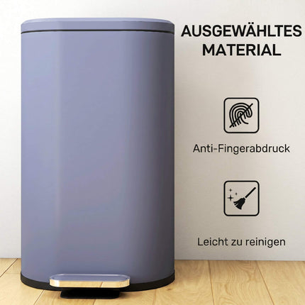 30L Küchen-Treteimer, Absenkautomatik, Grau