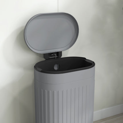 30L Metal Pedal Bin with Soft-Close Lid, Grey