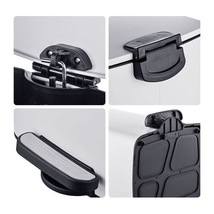 30L weißer Treteimer mit Soft-Close-Deckel