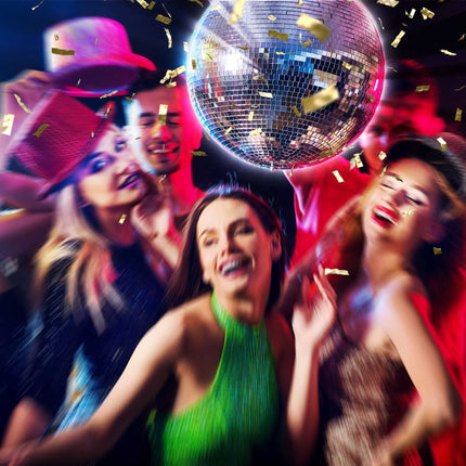 30 cm Disco Ball with Motor & LED Light Effects