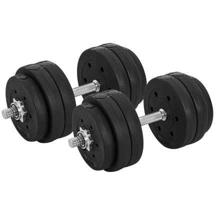 30 kg Hantel-Set aus Stahl, Krafttraining für Zuhause und Fitnessstudio