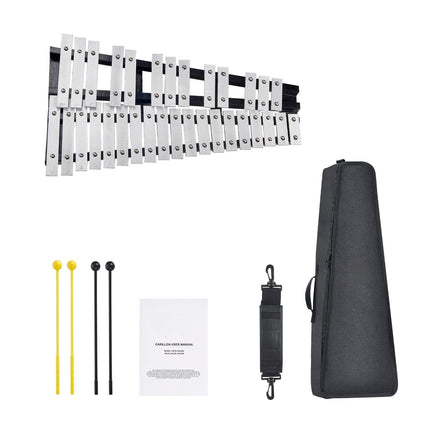 32-Note Glockenspiel Xylophone Kit, Mallets and Bag