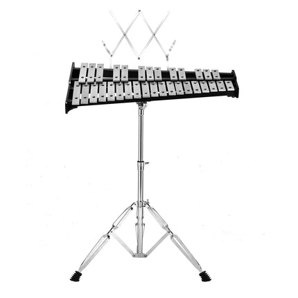 32-Note Glockenspiel Xylophone Set, Stand, Bag, Mallets
