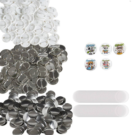 32mm Pin Back Button Parts Kit, 500 Sets, 1.25 Inch