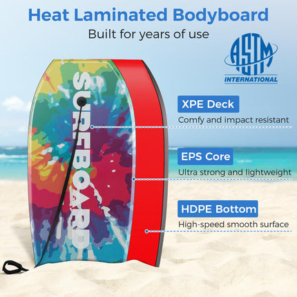 33–41 Zoll Bodyboard mit EPS-Kern, Leash