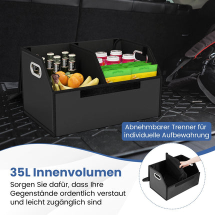 35L Kofferraum-Organizer faltbar mit Deckel & Teiler