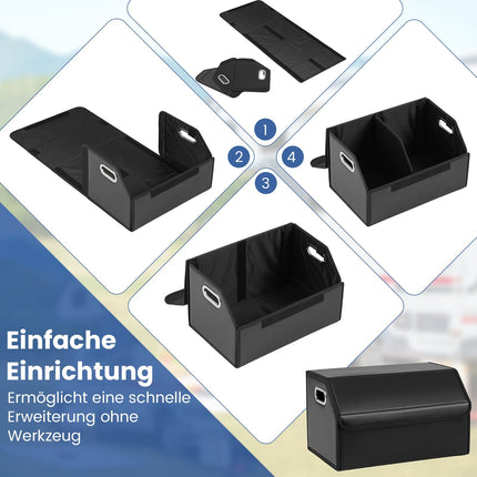 35L Kofferraum-Organizer faltbar mit Deckel & Teiler
