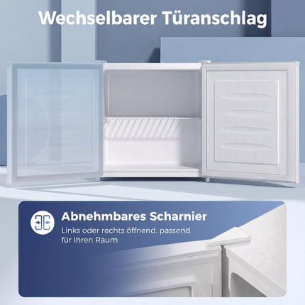 35L Compact White Mini Freezer, Adjustable Thermostat