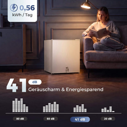 35L Compact White Mini Freezer, Adjustable Thermostat
