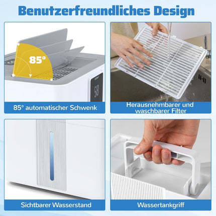 35L/Day Home Dehumidifier, 3 Modes, Quiet, White