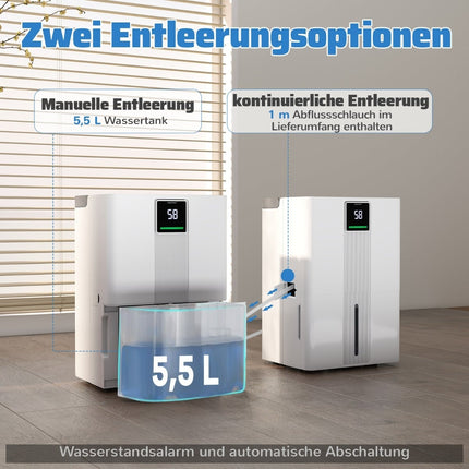35L/Day Home Dehumidifier, 3 Modes, Quiet, White
