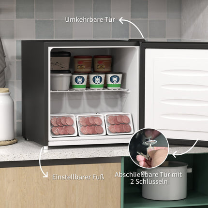 35L Mini-Gefrierschrank, elektrisch, schwarz, einstellbarer Thermostat
