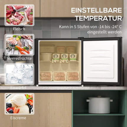 35L Mini-Gefrierschrank, elektrisch, schwarz, einstellbarer Thermostat