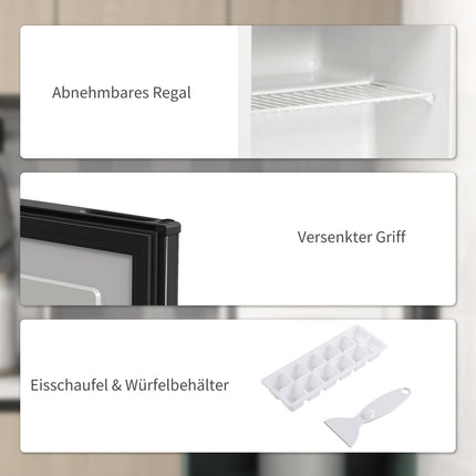 35L Mini-Gefrierschrank, elektrisch, schwarz, einstellbarer Thermostat