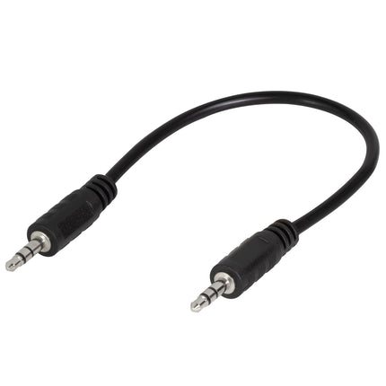 Stereo audio kabel 3.5mm samec-samec, 0.2m, černý