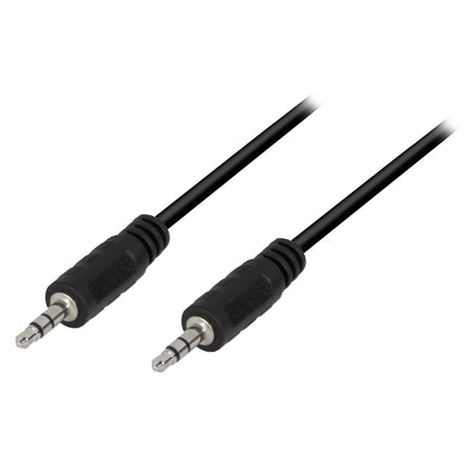 Stereo audio kabel 3.5mm samec-samec, 0.2m, černý