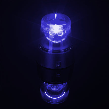 360° drehbare LED-Partylichter, rot & blau, 2er-Set