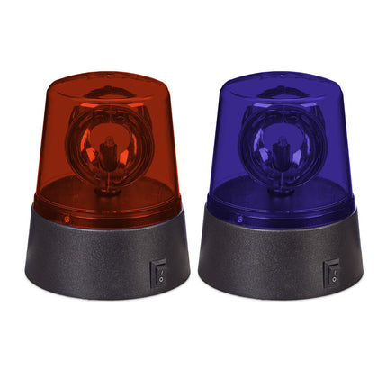 360° drehbare LED-Partylichter, rot & blau, 2er-Set