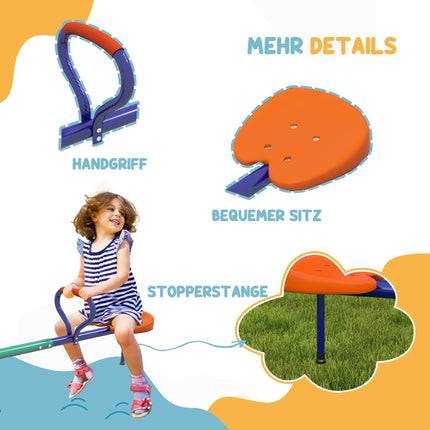 360 Rotating Seesaw for Kids, 2 Seats, UV-Resistant