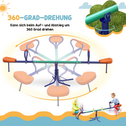 360 Rotating Seesaw for Kids, 2 Seats, UV-Resistant