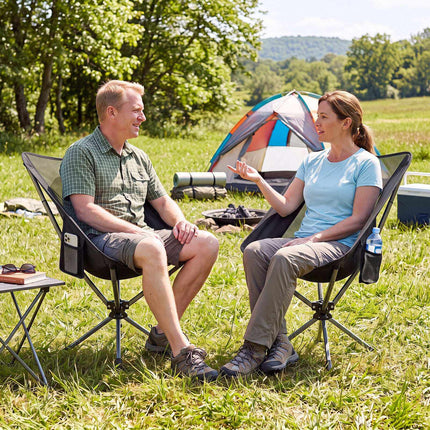 360 Swivel Camping Chair, 600D Fabric, 330 lbs Capacity