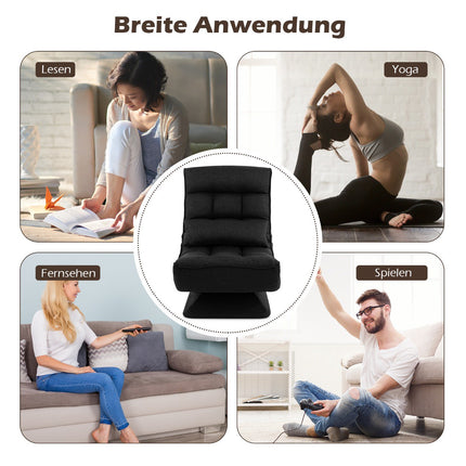 360 Swivel Floor Chair with Backrest & Lumbar Cushion