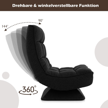 360 Swivel Floor Chair with Backrest & Lumbar Cushion