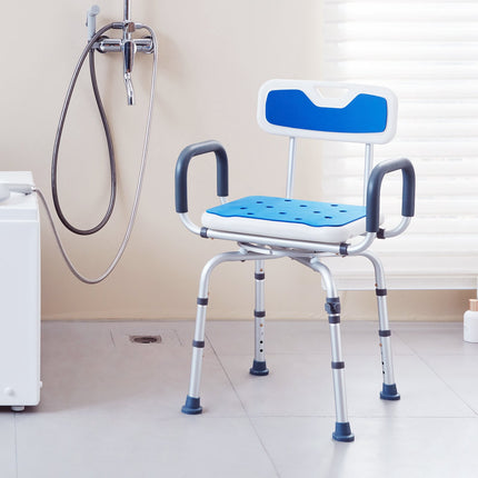 360 Swivel Shower Chair, Adjustable Height, 400 lb Capacity