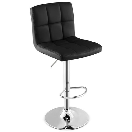 360° Drehbarer Barhocker aus Kunstleder Höhenverstellbarer Barstuhl Hocker Schwarz