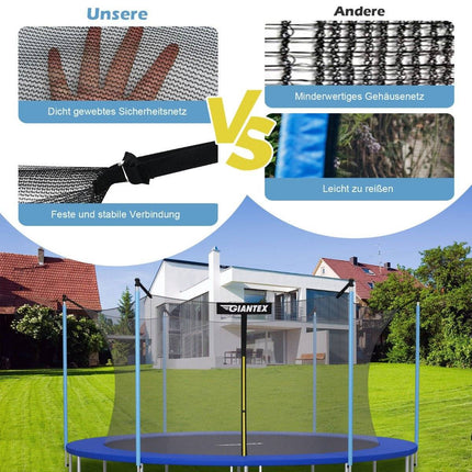 Ø366 cm Trampolin-Sicherheitsnetz für Gartentrampoline innen schwarz