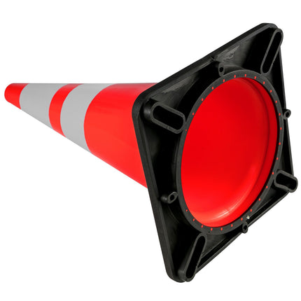 36-Inch Traffic Cones, 6-Pack, Weighted Base, Reflective